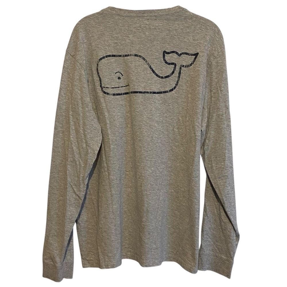 Men’s Vineyard Vines Gray W/ Navy T-shirt. Long Sleeve. EUC Sz. M